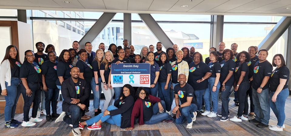 Omni Employees during Denim Day Omni Employees during Denim Day