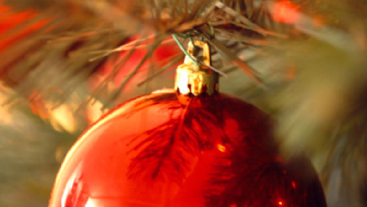 Red ornament closeup