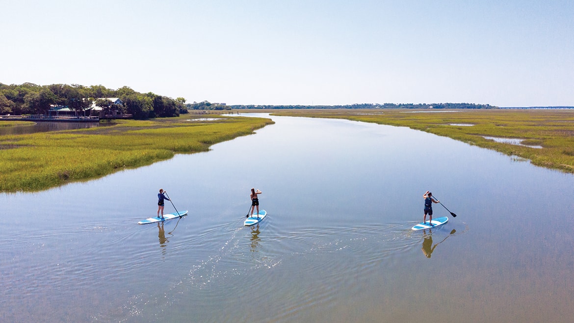 Paddleboarding at  