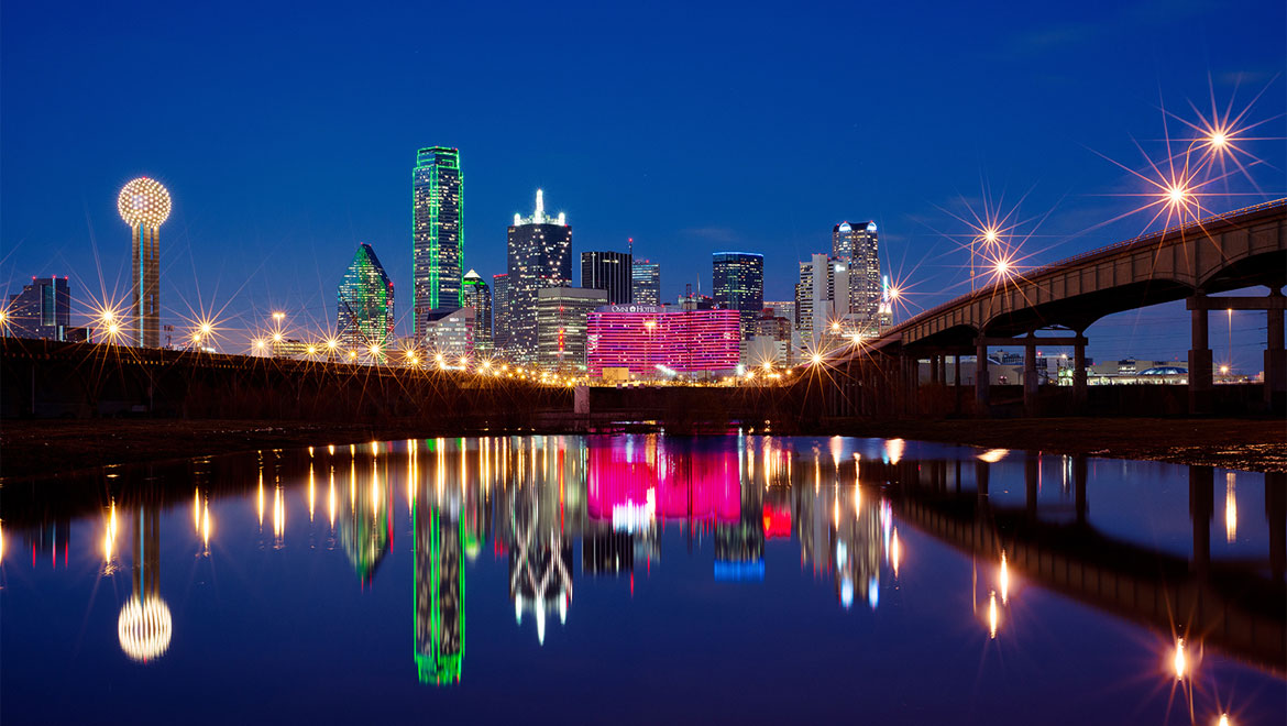 Omni Dallas Hotel in Dallas skyline