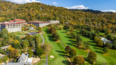 aerial view of golf course at  