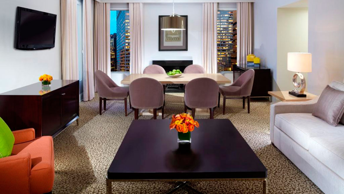 Hammerstein suite living area at Berkshire Place 